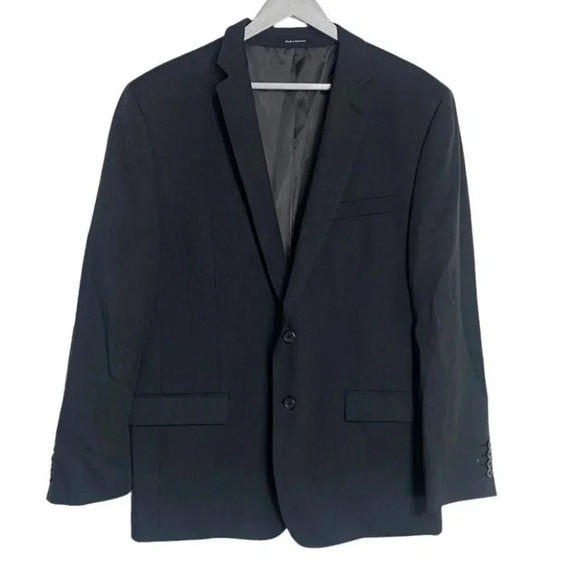 Egara 46R slim fit gray faint pinstriped‎ wool blend blazer - Picture 1 of 9